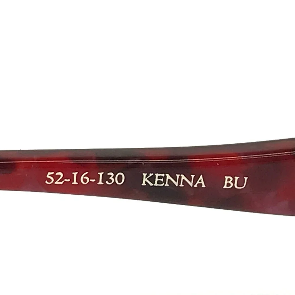 Dana Buchman Eyeglasses Frames KENNA BU Burgundy Red Silver Crystals 52-16-130